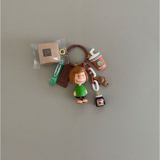 スヌーピー(SNOOPY)のハンドメイドキーホルダー　くまちゃん連れてピクニック🍔(キーホルダー/ストラップ)