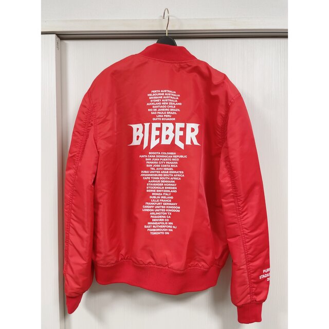 FEAR OF GOD(フィアオブゴッド)のジャスティンビーバー ライブツアー MA-1 Justin Bieber メンズのジャケット/アウター(ブルゾン)の商品写真