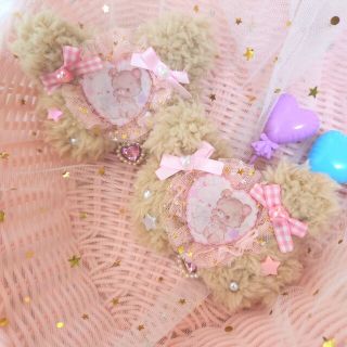 ꫛꫀꪝ♡♡コメント制♡♡ハンドメイド♡♡クマ耳もこもこツイン③