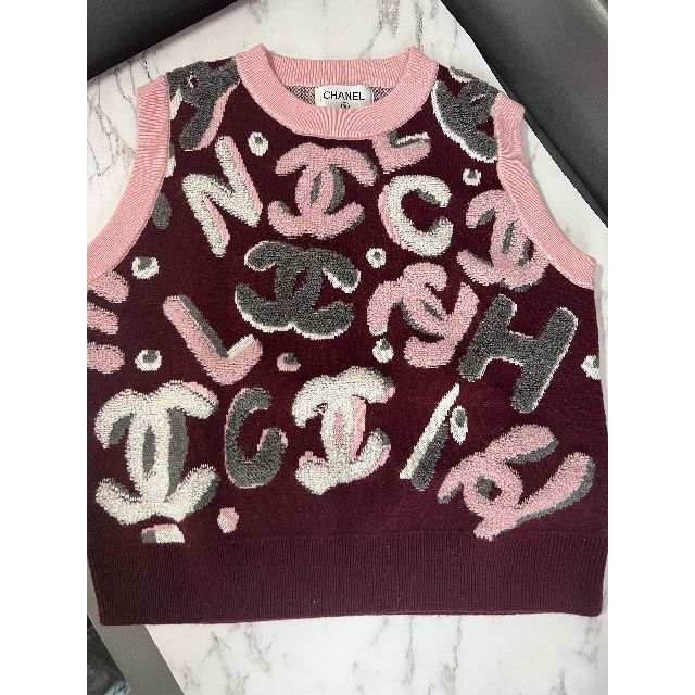 CHANEL シャネル ココネージュ ニット ベスト ココマーク 新品 ピンク