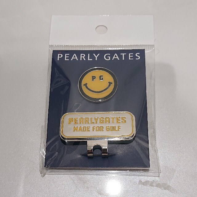 PEARLY GATES(パーリーゲイツ)のパーリーゲイツ ゴルフ  クリップマーカー イエロー 新品未使用 スポーツ/アウトドアのゴルフ(ウエア)の商品写真