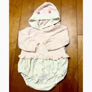 コムサイズム(COMME CA ISM)のベビー　女の子　長袖ロンパース　80cm(ロンパース)