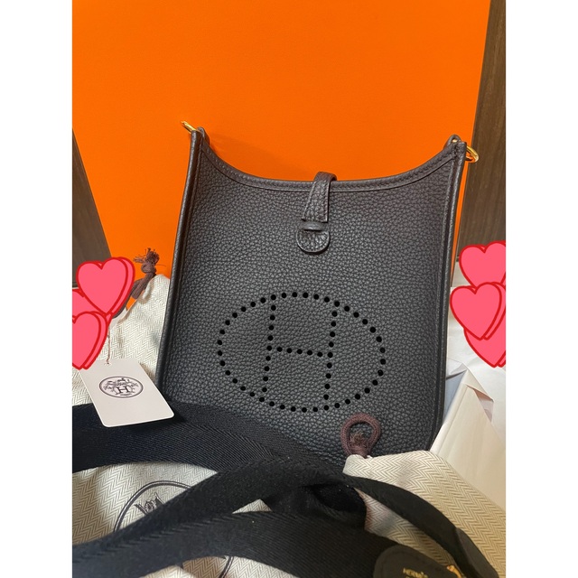 HERMES エヴリンtpm ノワール　ゴールド金具