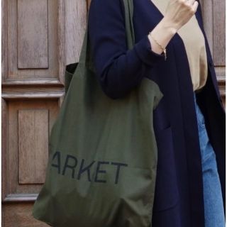 ザラ(ZARA)のARKET キャンバス トートバッグ エコバッグ アーケット カーキ(トートバッグ)