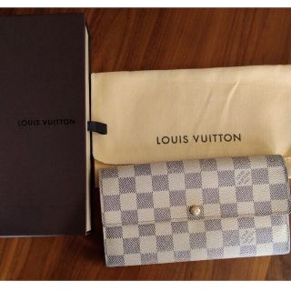 ルイヴィトン(LOUIS VUITTON)の【良品】ルイ・ヴィトン　ダミエアズール　長財布(財布)