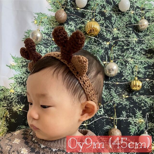 ハンドメイド トナカイヘアバンド クリスマス キッズ/ベビー/マタニティのこども用ファッション小物(その他)の商品写真