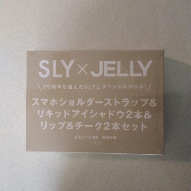 SLY(スライ)のJELLY 12月号 付録 SLY スマホショルダーストラップ、リップ＆チーク スマホ/家電/カメラのスマホアクセサリー(ネックストラップ)の商品写真