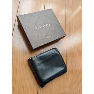 グッチ(Gucci)の◆GUCCI 折財布 メンズ ブラック 箱付き(折り財布)
