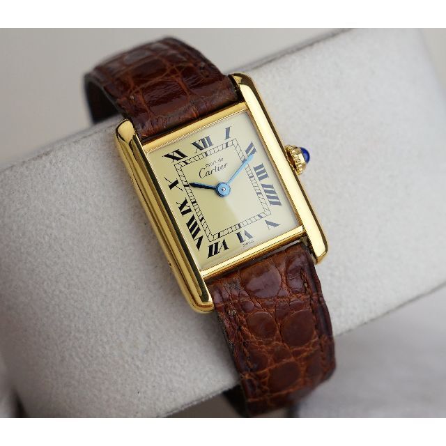 『5年保証』 タンク マスト カルティエ 美品 - Cartier アイボリー Cartier SM ローマン 腕時計(アナログ)