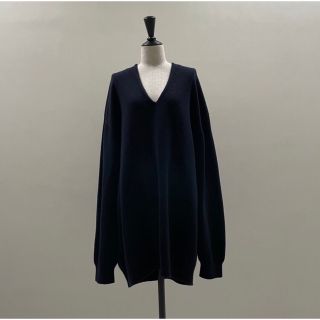 ARGUE WHOLEGARMENT WOOL MELLOW KNIT/NAVY - ニット/セーター