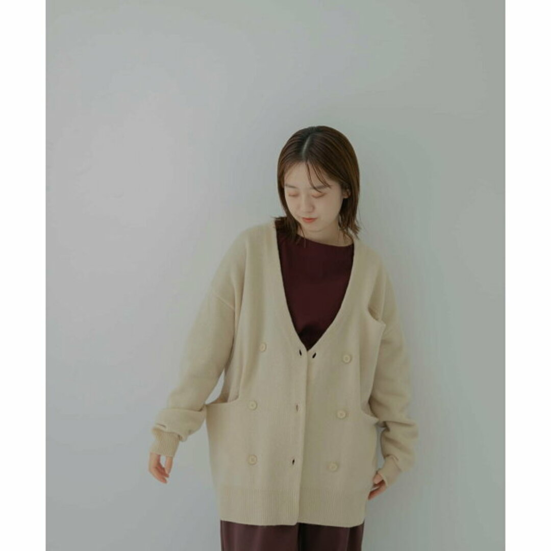 【クリーム】LOOSE WOOL CARDIGAN