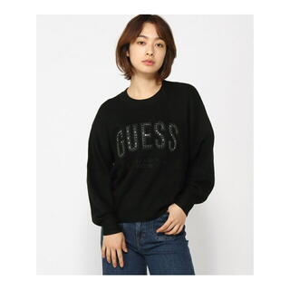 ゲス(GUESS)の【ブラック(JBLK)】(W)Estelle Logo Sweater(ニット/セーター)
