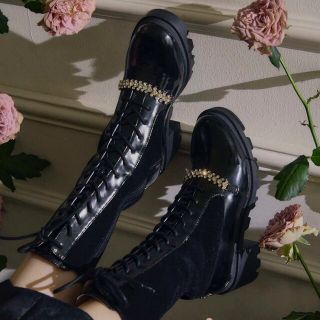 Her lip to - herlipto Crystal Lace-Up Ankle Boots ブーツの通販 by