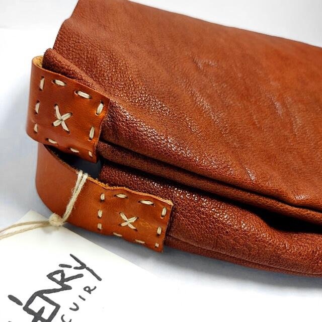 HenryCuir アンリークイール ショルダーバッグ CANE刺繍 犬刺繍 | www