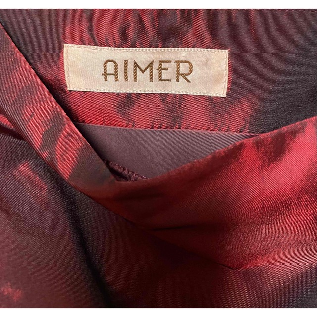 AIMER(エメ)のAIMER ドレス ワインレッド(おまけでボレロ付き) レディースのフォーマル/ドレス(ミディアムドレス)の商品写真