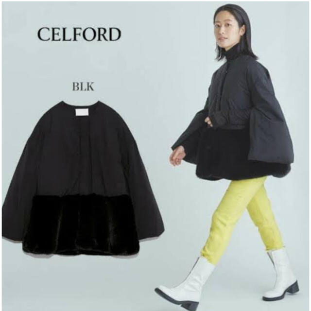 CELFORD(セルフォード)のセルフォード ファードッキングコート 36 ブラック レディースのジャケット/アウター(ダウンコート)の商品写真