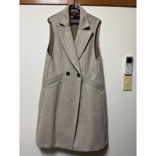 ザラ(ZARA)のZARA  ジレ  ダブルブレストソフトベスト　ロングジレ　ロングベスト(ベスト/ジレ)