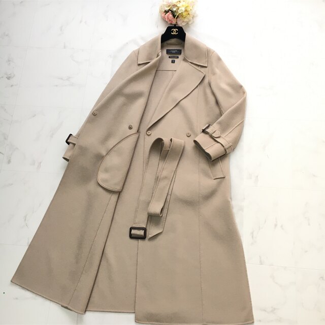 美品 MaxMara マックスマーラ クチートアマーノ ベルト コート