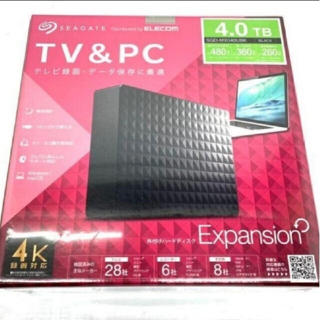 1台外付けHDD 4tb TV録画 PCデータ保存に SGD-MX040UBK | svetinikole