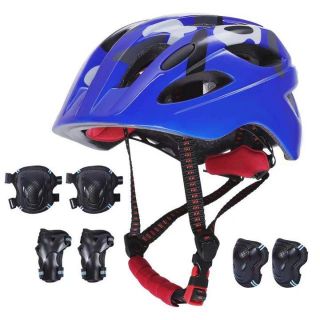 ケガ防止❤️キッズヘルメット 子供 自転車 スポーツ 安全 ブルー 遊び(ウェア)