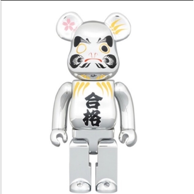 MEDICOM TOY(メディコムトイ)の２セット 新品 BE@RBRICK 達磨 合格 銀メッキ 100％/400％ ハンドメイドのおもちゃ(フィギュア)の商品写真