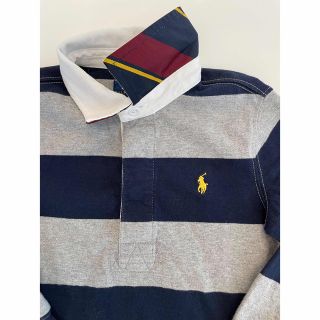 ポロラルフローレン(POLO RALPH LAUREN)のポロラルフローレン　ポロシャツ　襟裏に柄あり　長袖　ボーダー　100cm(その他)