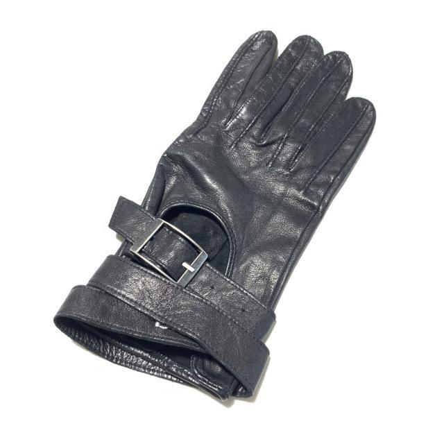 DIESEL(ディーゼル)のディーゼル 手袋 レディース - 黒 レザー レディースのファッション小物(手袋)の商品写真