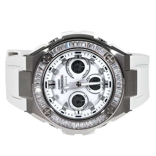 G-SHOCK GST w310 バゲットカスタム ホワイト ＣＺダイヤ