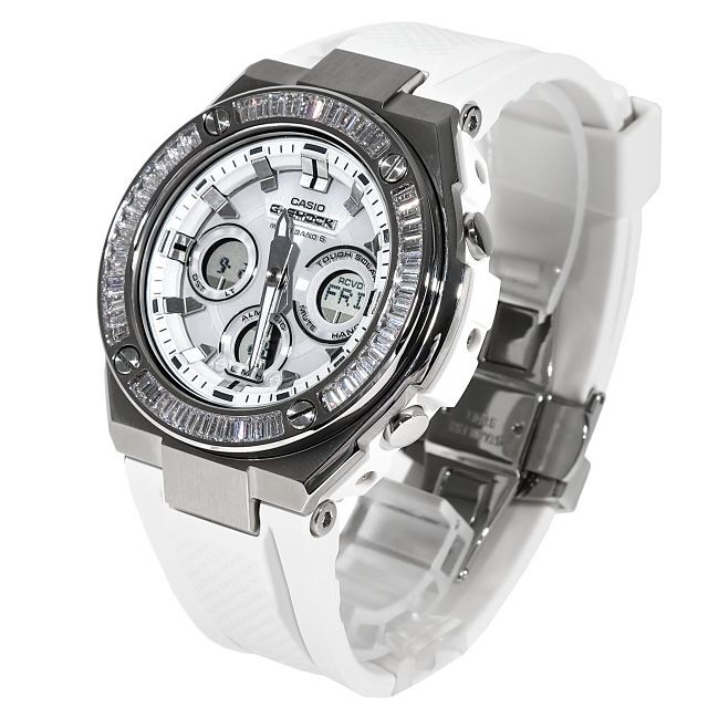 G-SHOCK GST w310 バゲットカスタム ホワイト ＣＺダイヤ