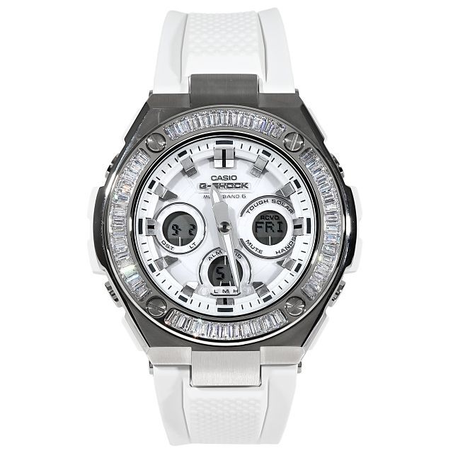 G-SHOCK GST w310 バゲットカスタム ホワイト ＣＺダイヤ