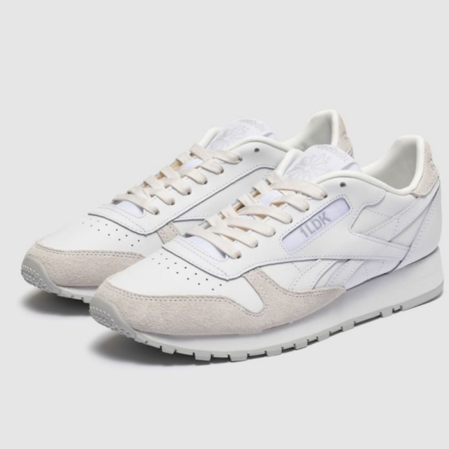 高級感 Reebok × LEATHER[WHITE×GRAY CLASSIC 1LDK スニーカー ...