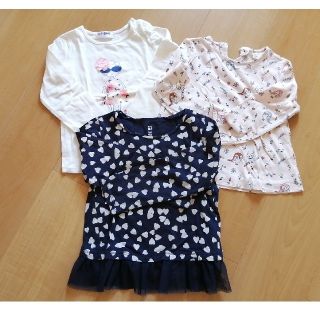 ザラキッズ(ZARA KIDS)の女の子　長袖シャツ　３枚組　95~100cm(Tシャツ/カットソー)