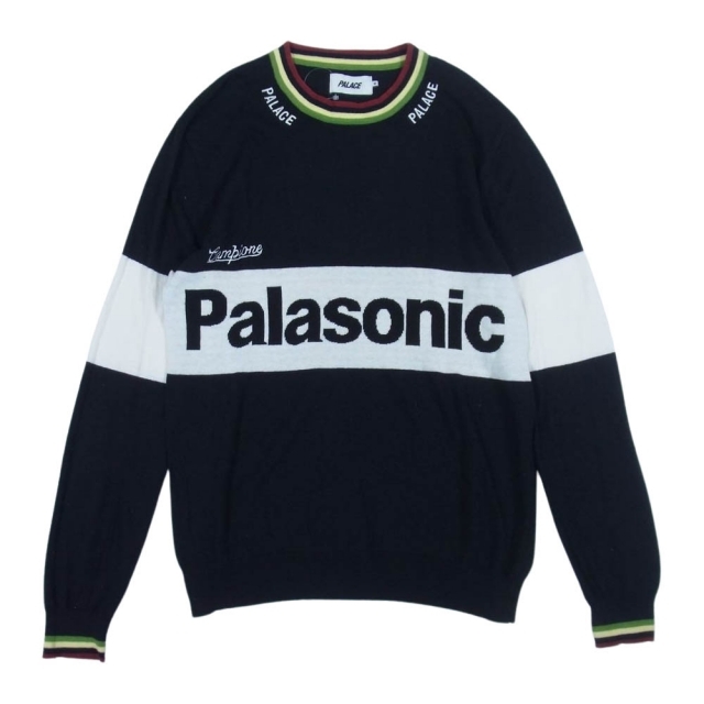 M肩幅パレス PALACE ニット JUMBO FONT KNIT Palasonic ジャンボ フォント クルーネック ニット ブラック系 M