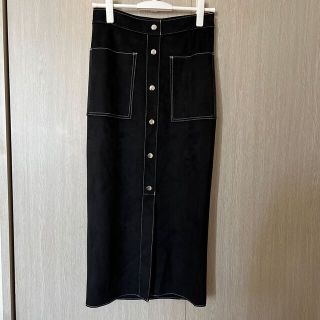 ザラ(ZARA)のZARA スカート　黒(ロングスカート)