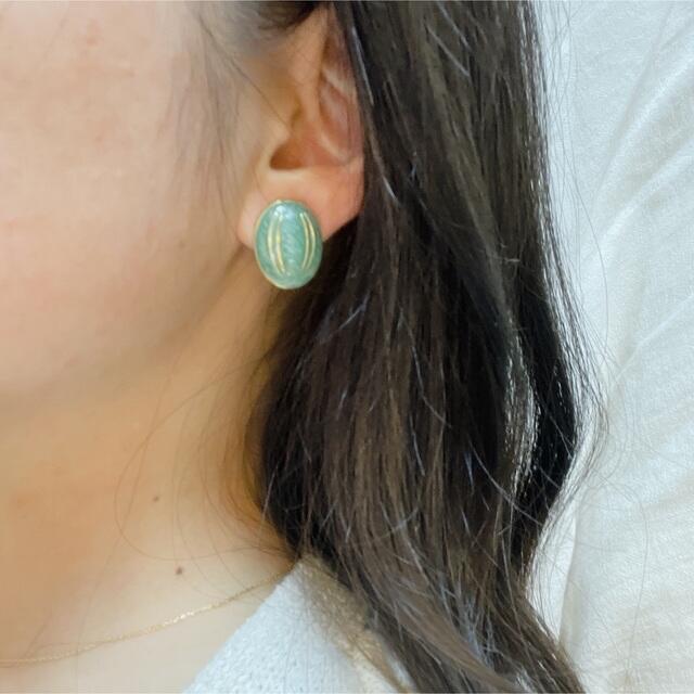 Grimoire vintage earring greenの通販 by shop????｜グリモワールならラクマ