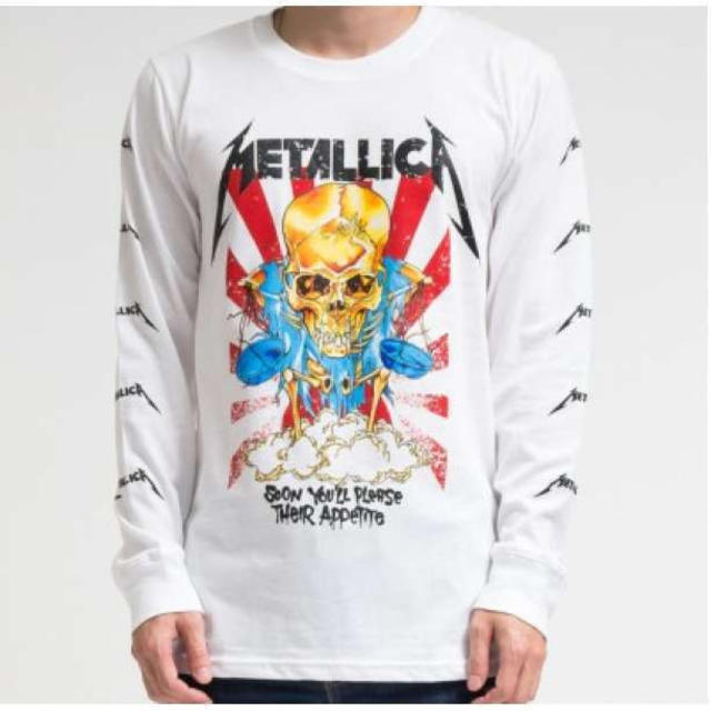 メタリカ METALLICA 長袖Tシャツ ロングT 三代目 M 白の通販 by レモネード's shop｜ラクマ