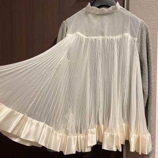 sacai - sacai サカイ⭐︎バックシフォンプリーツカーディガンの通販