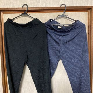 婦人用パンツL L2枚セット ポリエステル90% (スキニーパンツ)