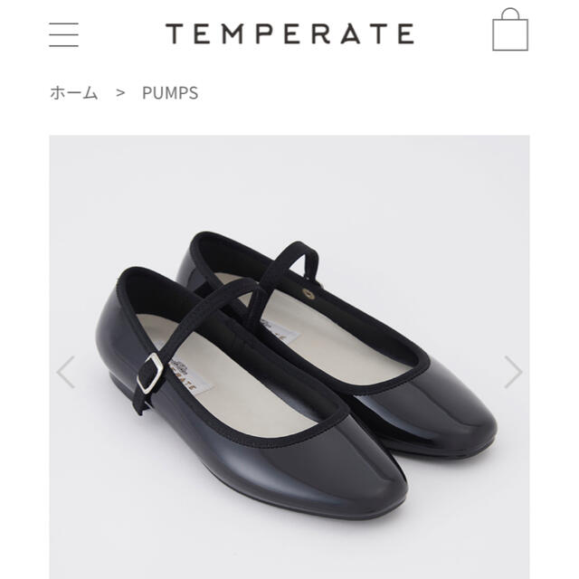 TEMPERATE ストラップパンプス37 MARTA ブラック TEMPERATE ストラップパンプス37 MARTA ブラック