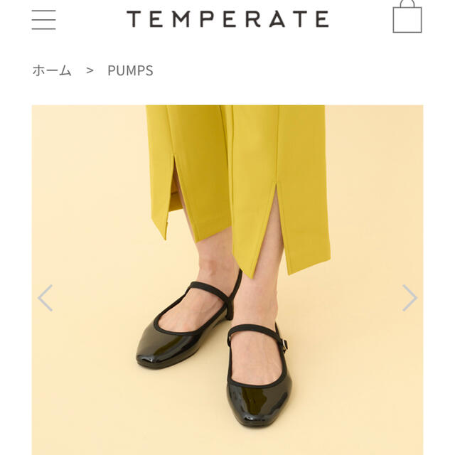 TEMPERATE ストラップパンプス37 MARTA ブラック TEMPERATE ストラップパンプス37 MARTA ブラック