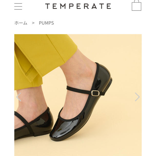 TEMPERATE ストラップパンプス37 MARTA ブラック TEMPERATE ストラップパンプス37 MARTA ブラック