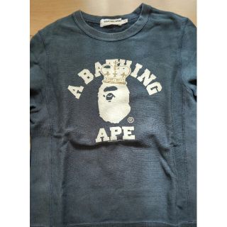 アベイシングエイプ(A BATHING APE)のA BATHING APE  トレーナー(紺)(トレーナー/スウェット)