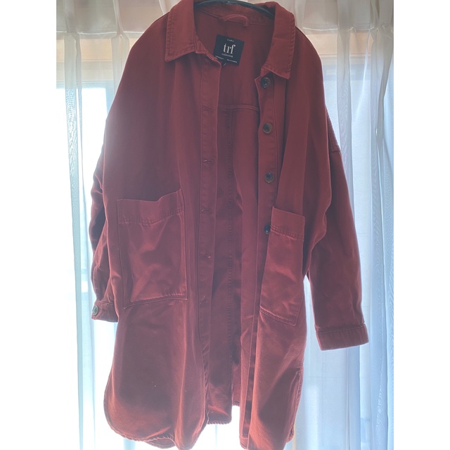 ZARA(ザラ)のZARA テラコッタ色ワークコート レディースのジャケット/アウター(ロングコート)の商品写真
