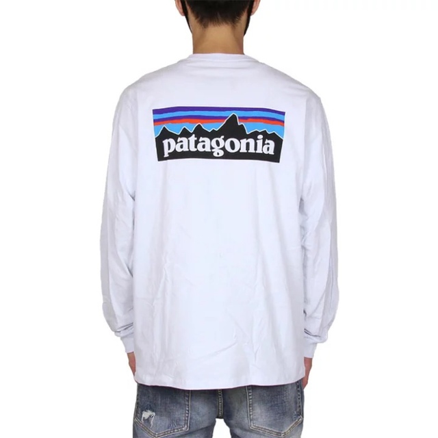 patagonia ロンT LONG-SLEEVED P-6 ホワイト M