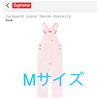 シュプリーム(Supreme)のsupreme Jacquard Logos Denim ピンク オーバーオール(サロペット/オーバーオール)