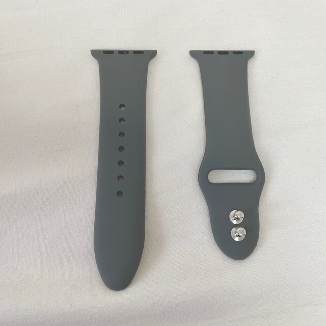 Applewatch シリコン バンド グレー メンズの時計(ラバーベルト)の商品写真