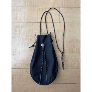 ナンバーナイン(NUMBER (N)INE)の吉岡衣料店　drawstring bag 巾着バッグ(黒)(ショルダーバッグ)