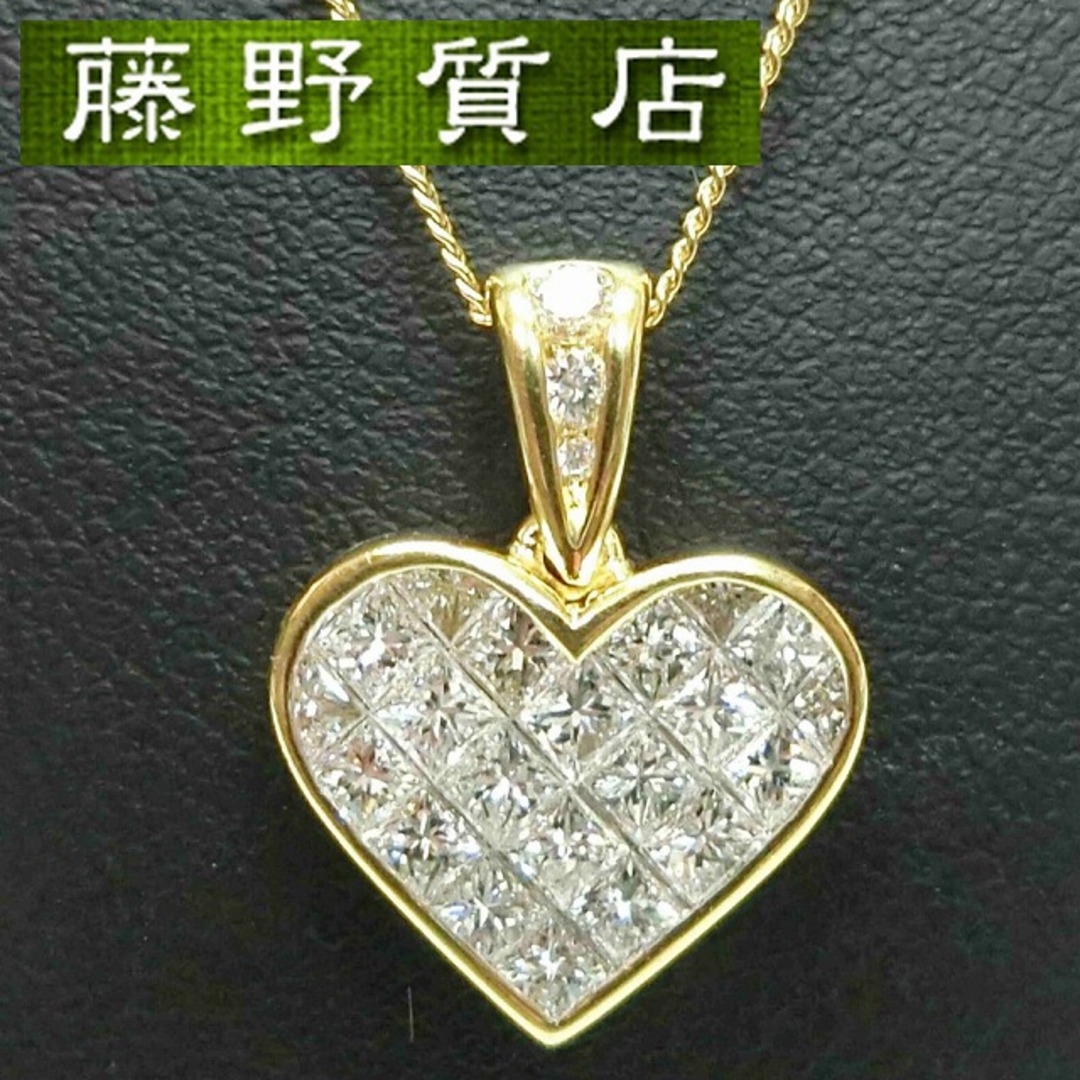 Tiffany & Co. - (美品) ティファニー TIFFANY ミステリー ハート ダイヤ ネックレス K18 YG × ダイヤモンド   8675
