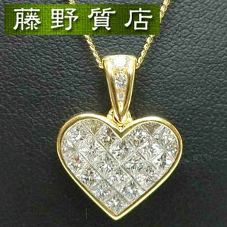 ティファニー(Tiffany & Co.)の(美品) ティファニー TIFFANY ミステリー ハート ダイヤ ネックレス K18 YG × ダイヤモンド   8675(ネックレス)