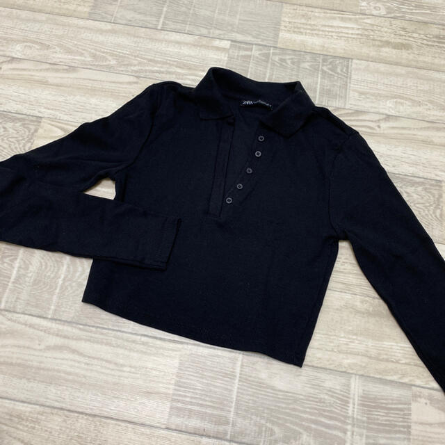 ZARA(ザラ)のZARA グロップド丈トップス レディースのトップス(カットソー(長袖/七分))の商品写真